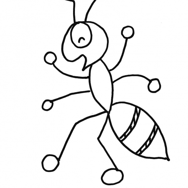 Cartoon Ants Coloring Pages Line Art - Free Printable Coloring Pages