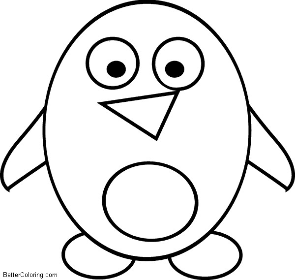 Free Cartoon Penguin Coloring Pages printable