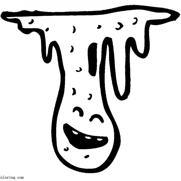Slime Coloring Pages Scared - Free Printable Coloring Pages