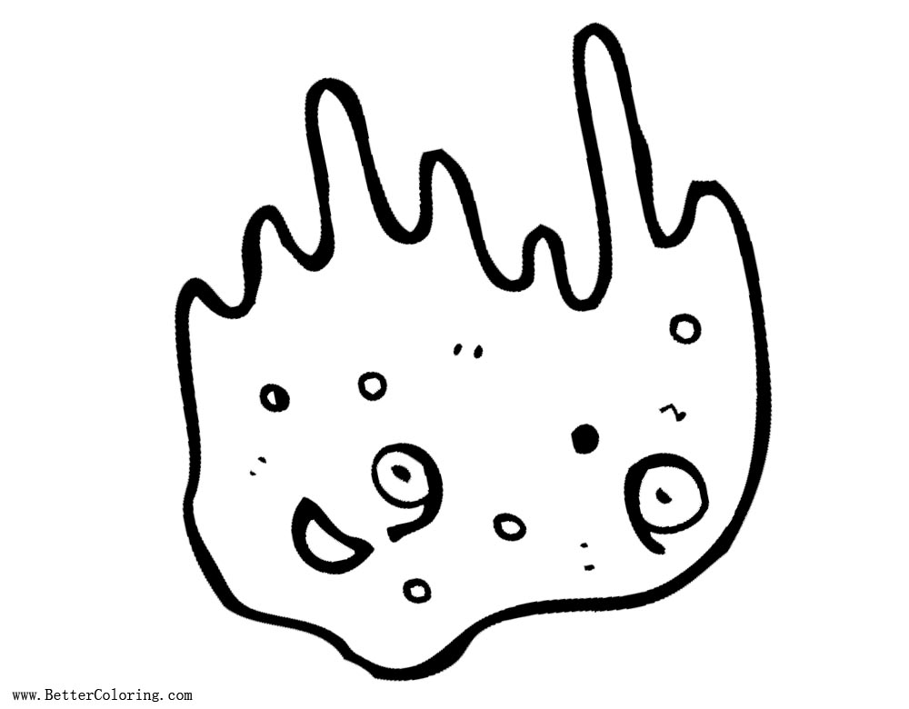 Free Cartoon Slime Monster Coloring Pages printable