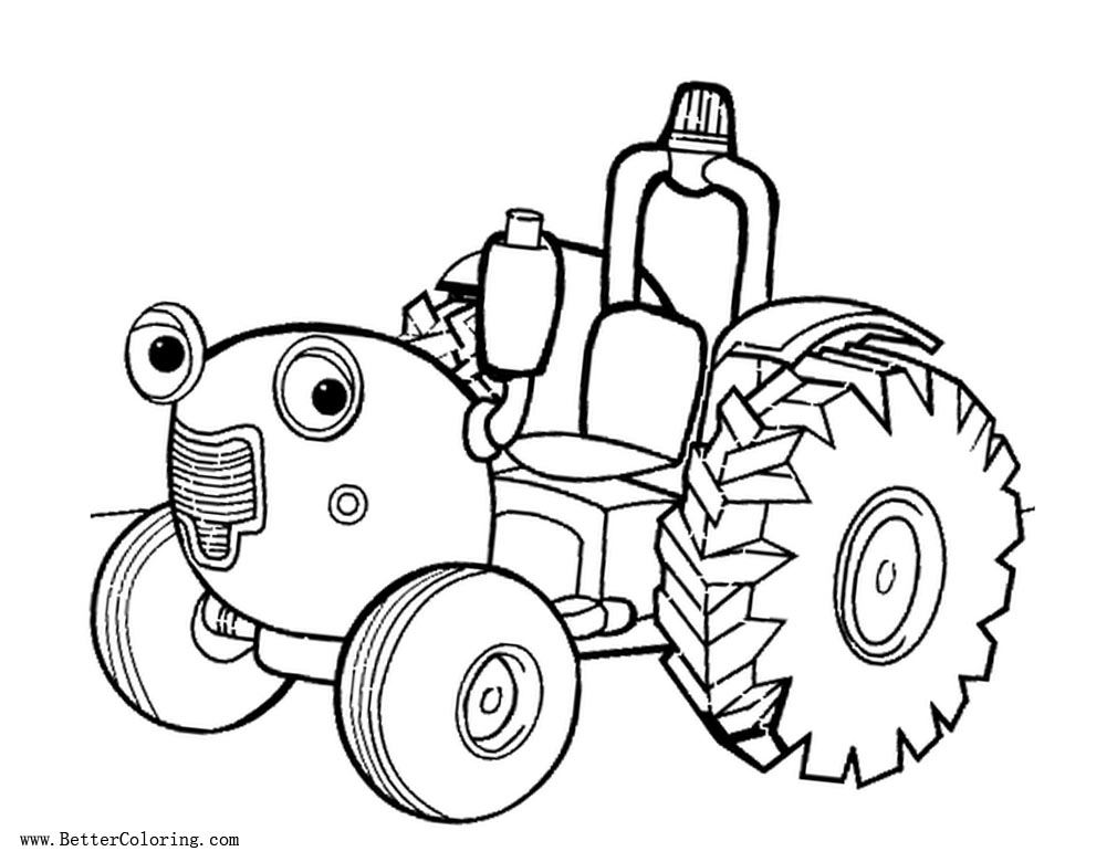 Free Cartoon Tractor Coloring Pages printable