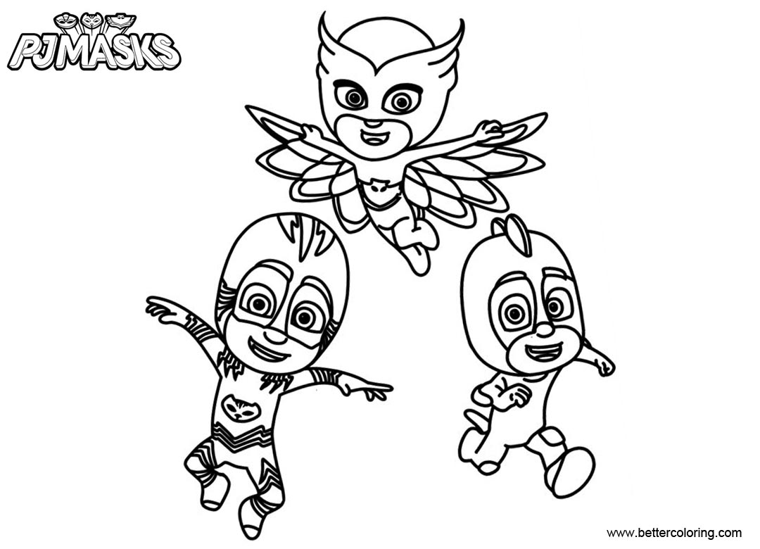Free Catboy Coloring Pages PJ Mask Characters printable
