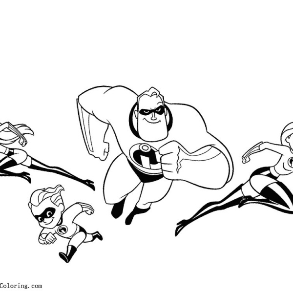Elastigirl from Incredibles Coloring Pages - Free Printable Coloring Pages
