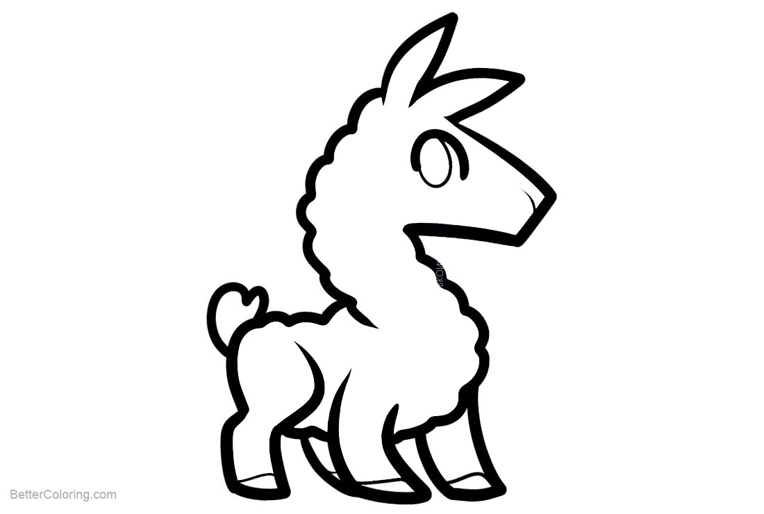 Free Chibi Llama Coloring Pages printable