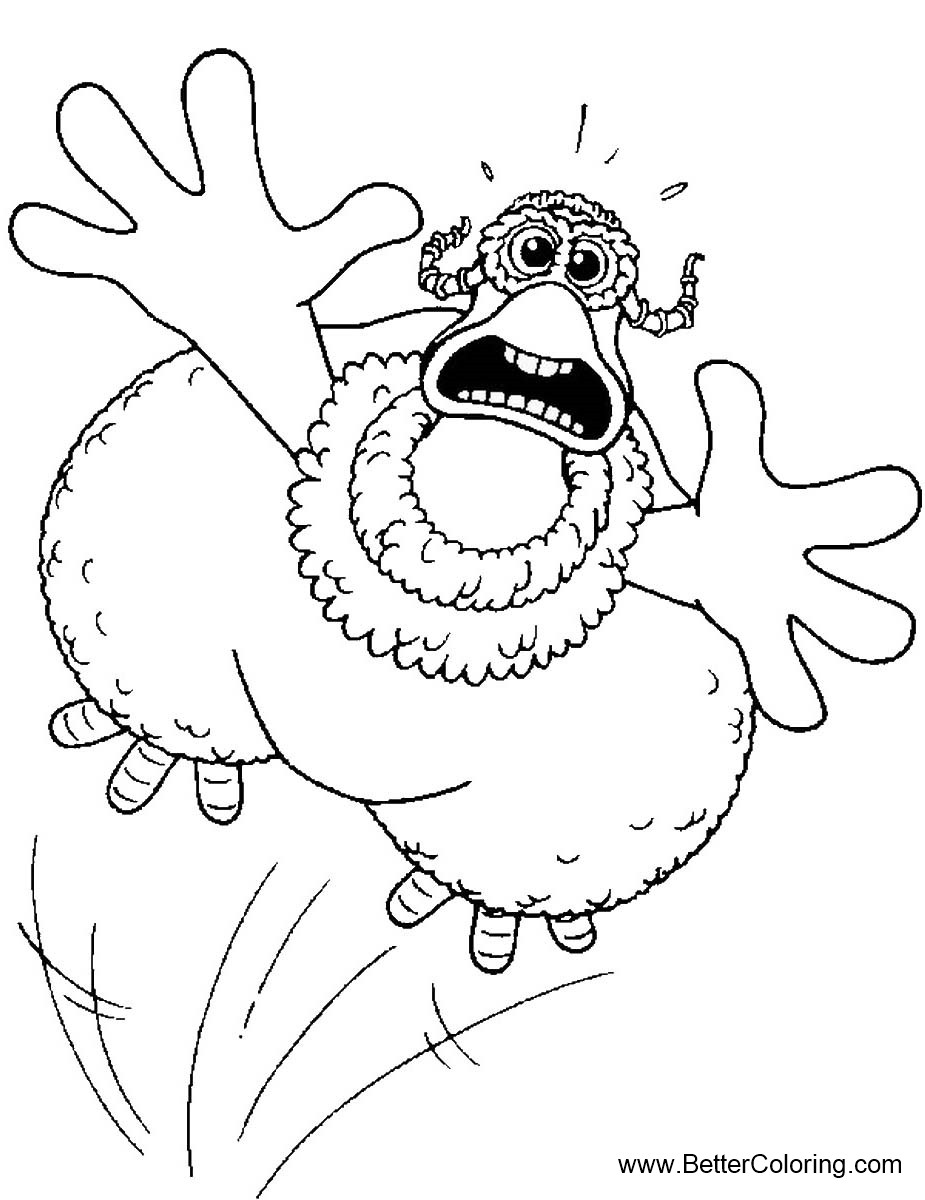 Free Chicken Run Coloring Pages Screaming printable