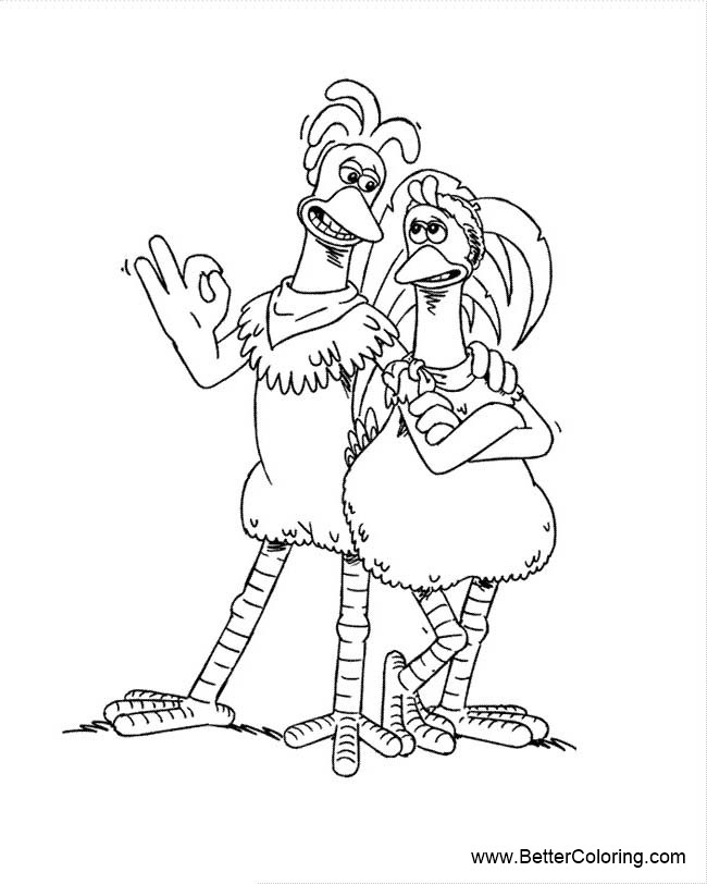 Free Chicken Run Coloring Pages Talking About Something printable