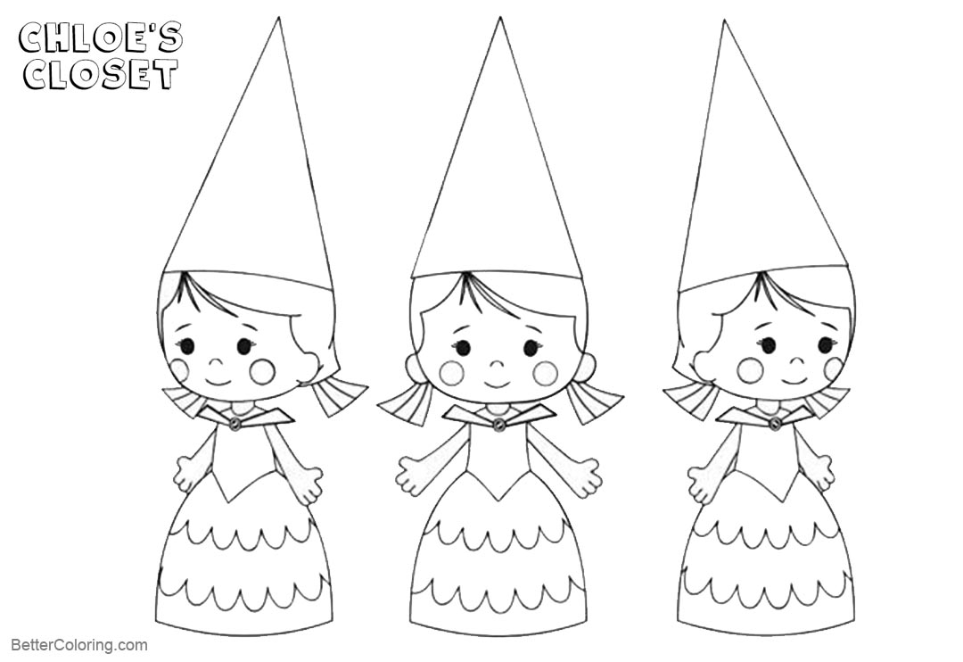 Free Chloe's Closet Coloring Pages Clipart Template printable