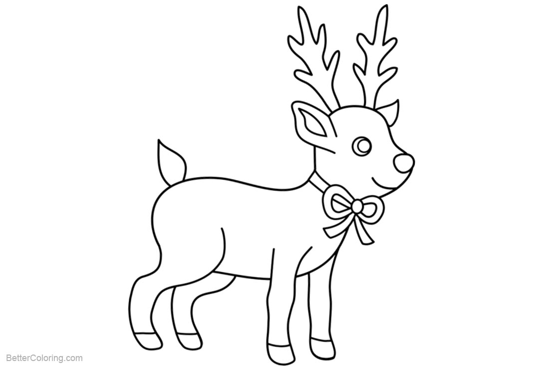 svalbard reindeer coloring page