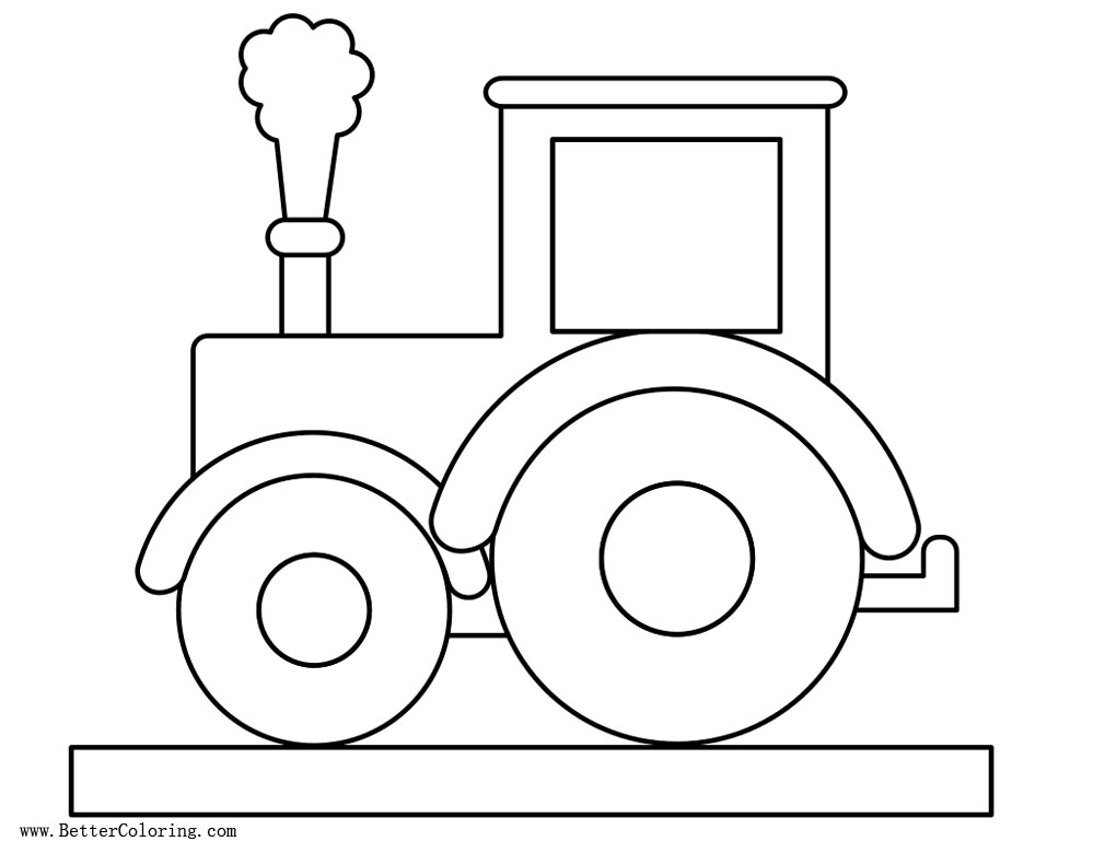 Free Coloring Pages of Tractor Lineart printable