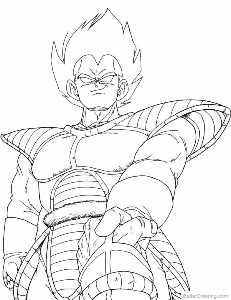 Free Coloring PagesVegeta Kaied up 2 lineart by BK 81 printable