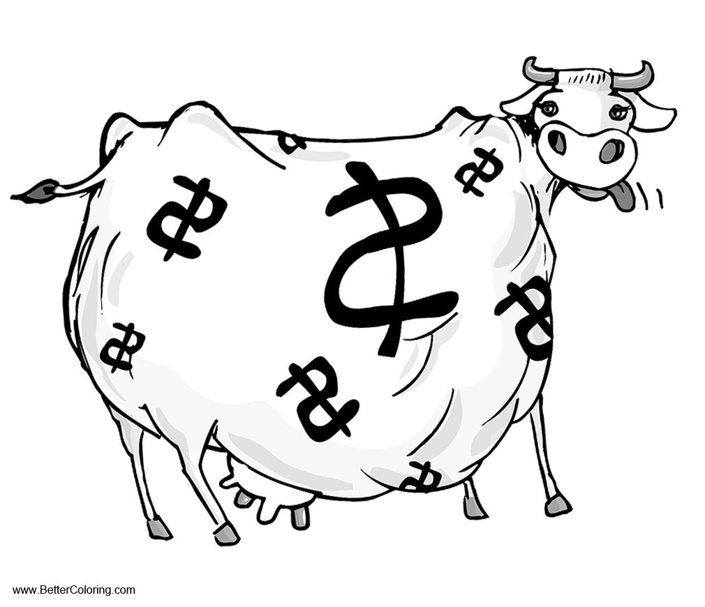 Free Cow Coloring Pages Clipart printable