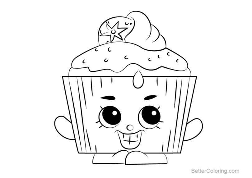 Cupcake Chic from Shopkins Coloring Pages - Free Printable Coloring Pages