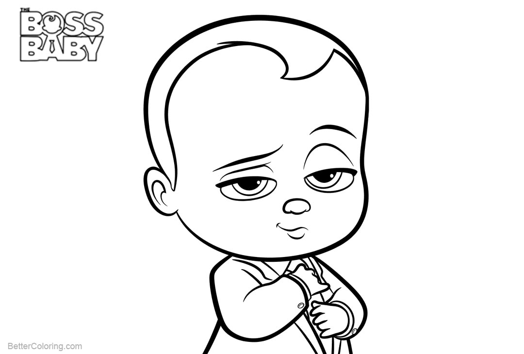 Free Cute Boss Baby Coloring Pages printable