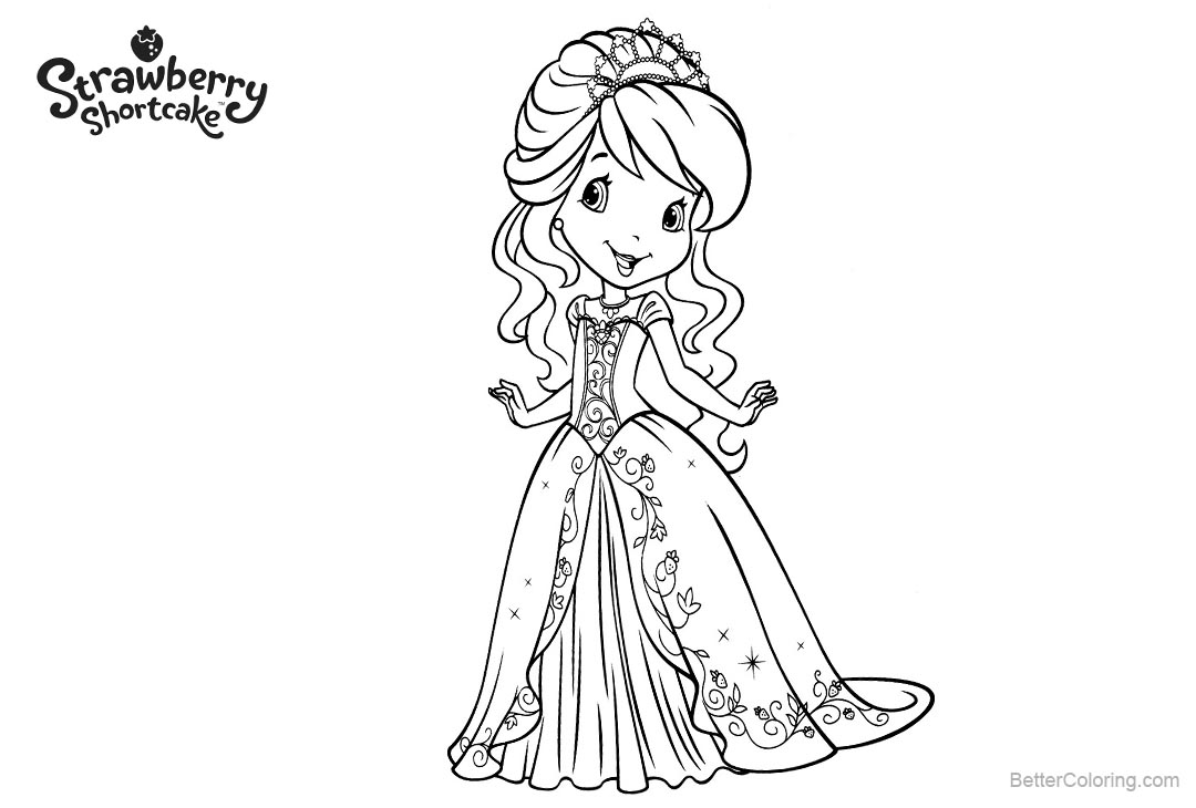 Free Cute Strawberry Shortcake Coloring Pages printable