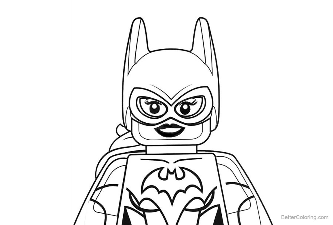 Free DC Superhero Lego Batgirl Coloring Pages printable