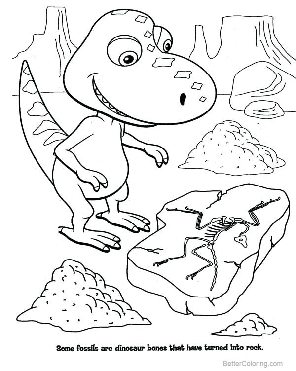 Free Dinosaur Train Coloring Pages Archaeopteryx Fossil printable