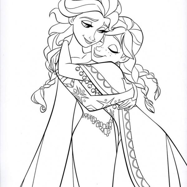 Frozen Elsa And Anna Coloring Pages - Free Printable Coloring Pages