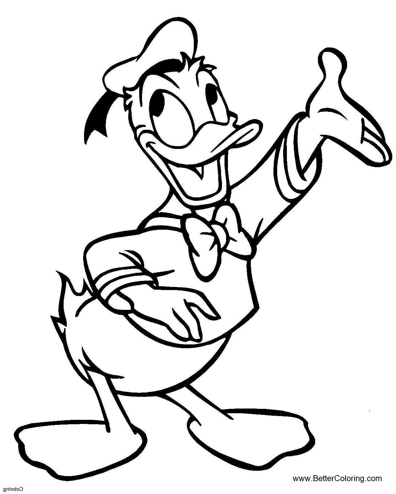 Free Donald Duck Coloring Pages Line Drawings printable