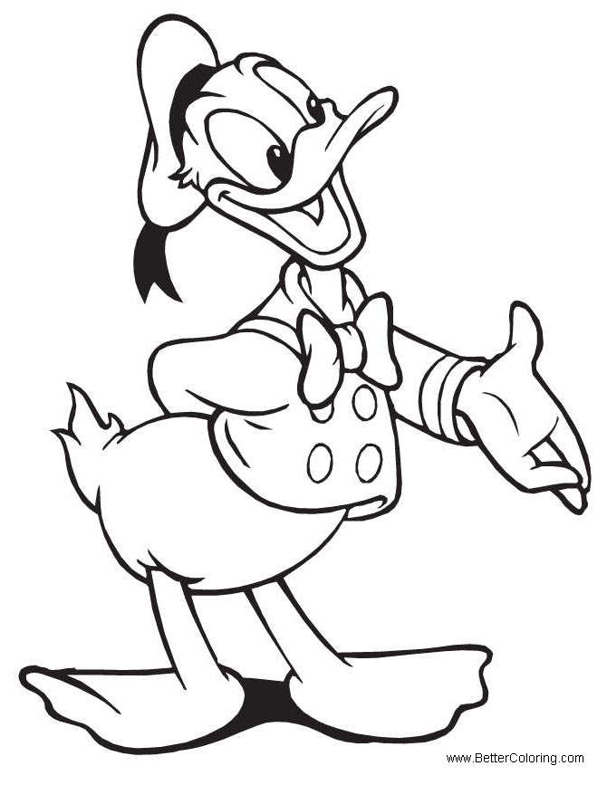 Free Donald Duck Coloring Pages Welcome printable