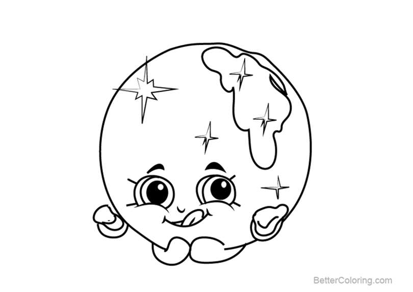 Free Donna Donut from Shopkins Coloring Pages printable