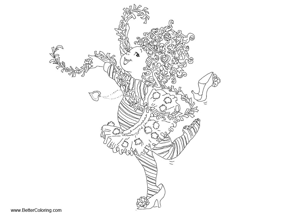 Fancy Nancy Coloring Pages Dancing - Free Printable Coloring Pages