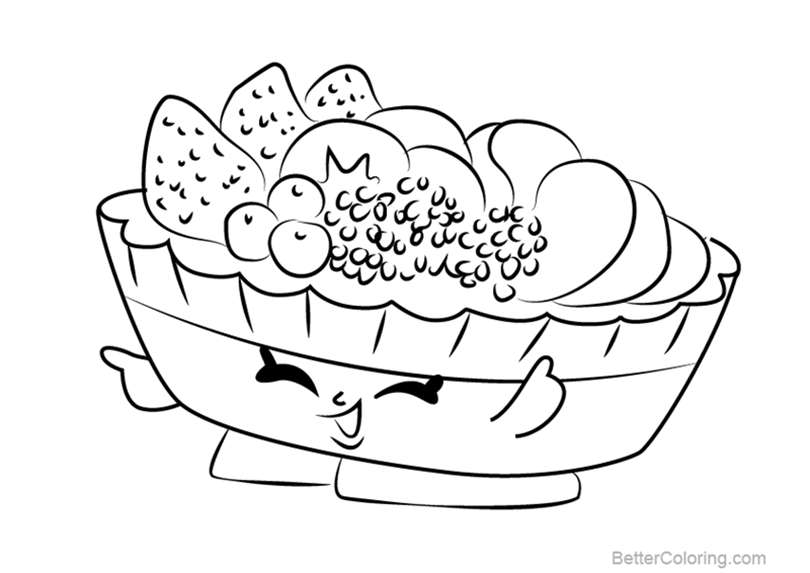 Free Fifi Fruit Tart from Shopkins Coloring Pages printable