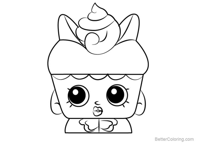 Free Flutter Cake from Shopkins Coloring Pages printable