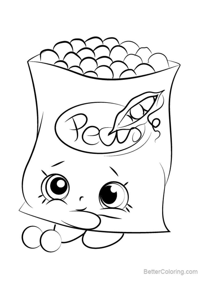 Free Freezy Peazy from Shopkins Coloring Pages printable
