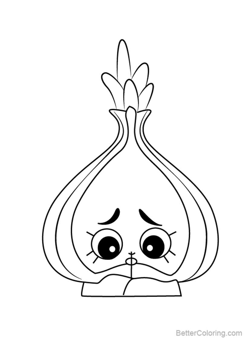 Free Garlic Rose from Shopkins Coloring Pages printable