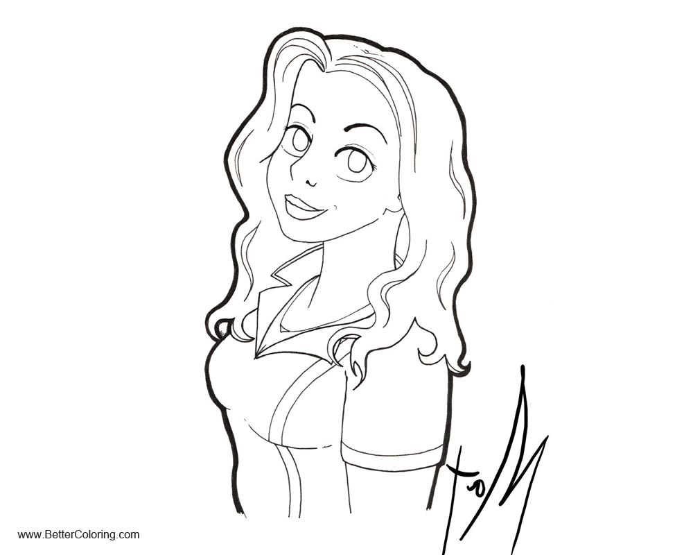 Free Girly Coloring Pages 2 Broke Girls Max Line Art by lstjules printable