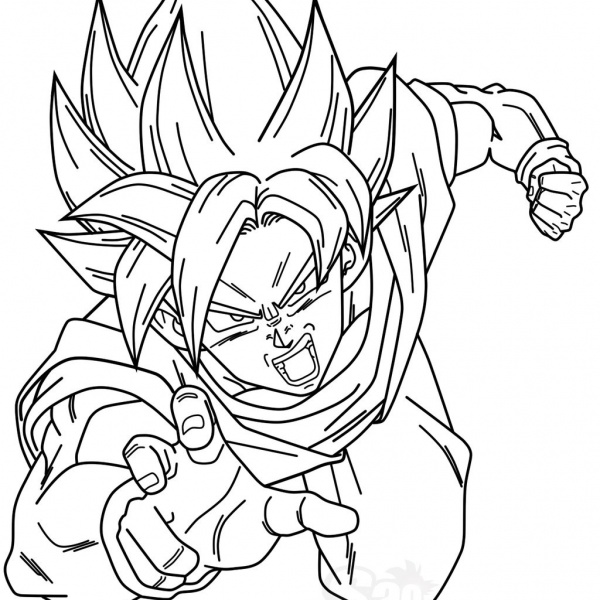 Vegeta Coloring Pages Super Saiyan 2 Lineart by Brusselthesaiyan - Free