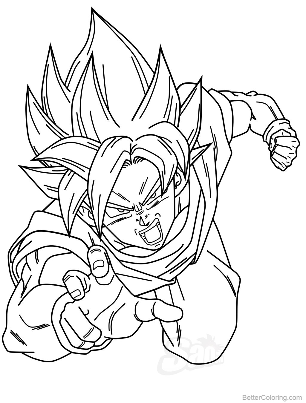 Goku Vegeta Coloring Pages By Saodvd Free Printable Coloring Pages