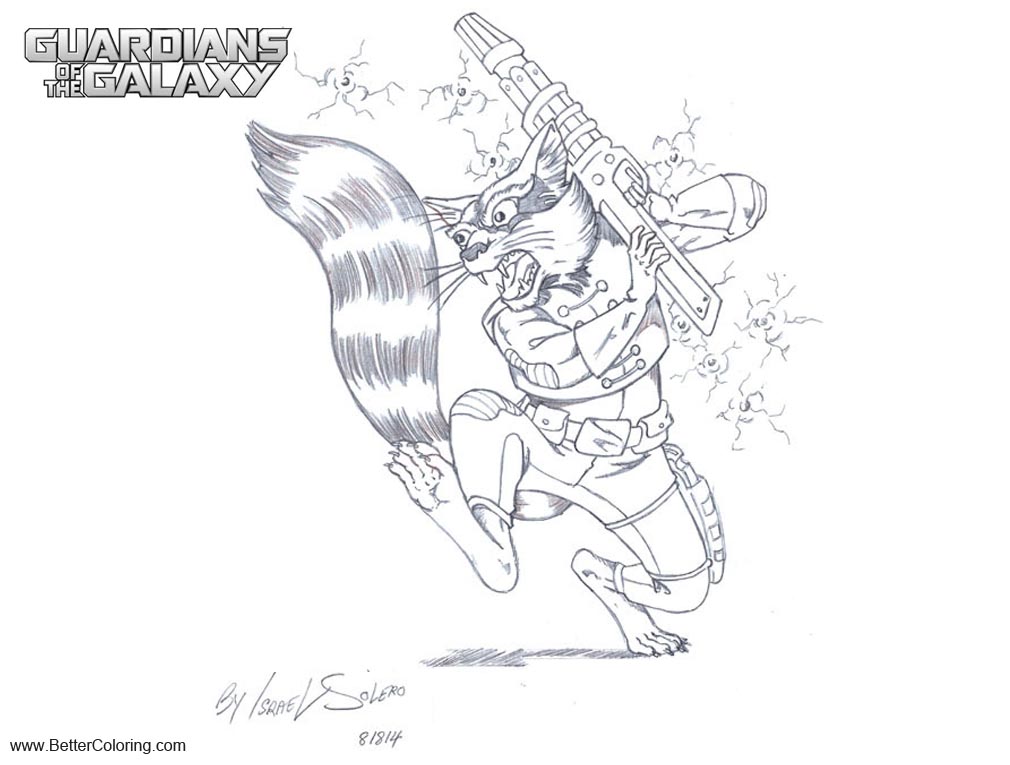 Free Guardians of the Galaxy Coloring Pages Fan Art printable
