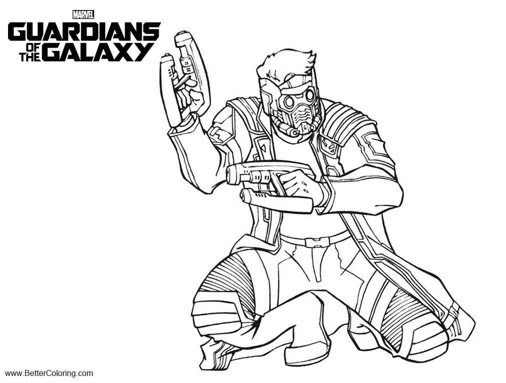 Free Guardians of the Galaxy Coloring Pages printable