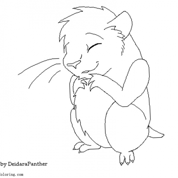 Cute Hamster Coloring Pages - Free Printable Coloring Pages