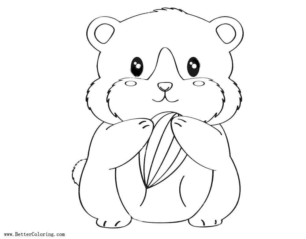 Hamster Coloring Pages Lineart Free Printable Coloring Pages