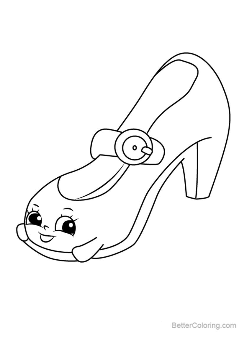 Free Heels from Shopkins Coloring Pages printable