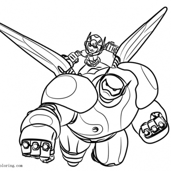 Big Hero 6 Coloring Pages Bay Max - Free Printable Coloring Pages