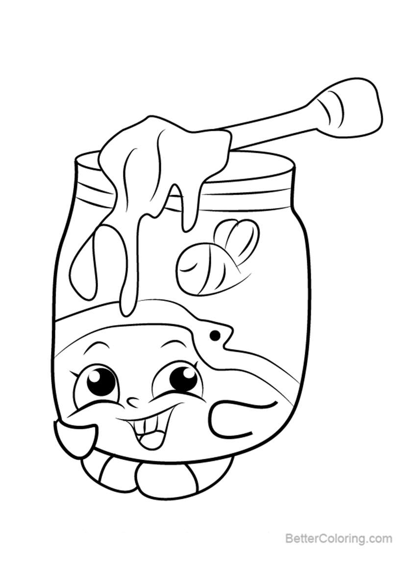 Free Honeeey from Shopkins Coloring Pages printable