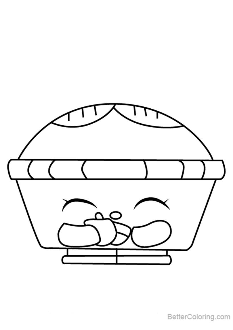 Free Hot Apple Pie from Shopkins Coloring Pages printable