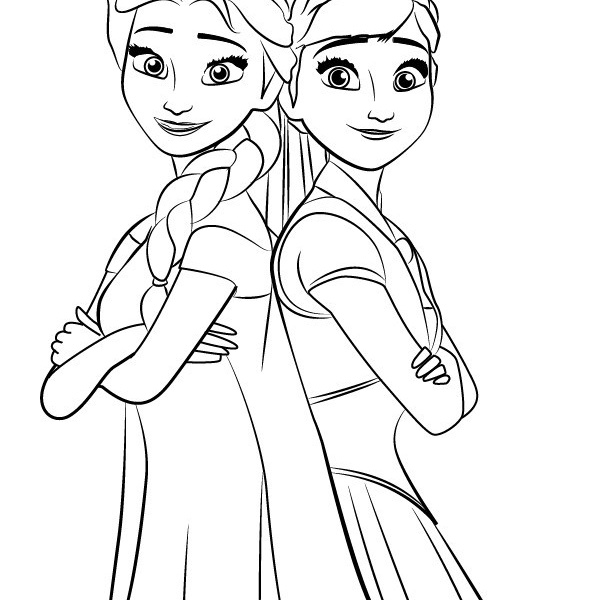 Frozen Elsa And Anna Coloring Pages - Free Printable Coloring Pages