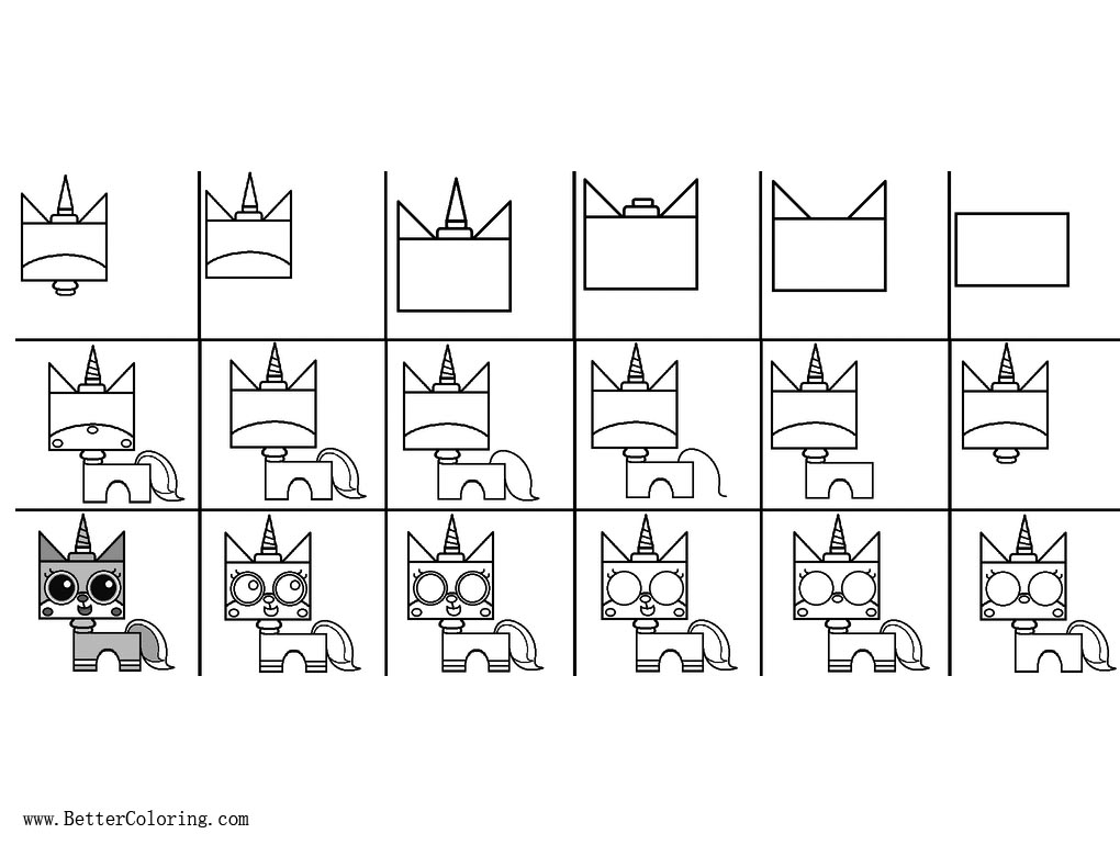 Free How to Draw Unikitty Coloring Pages Step by Step by 123emilymason printable