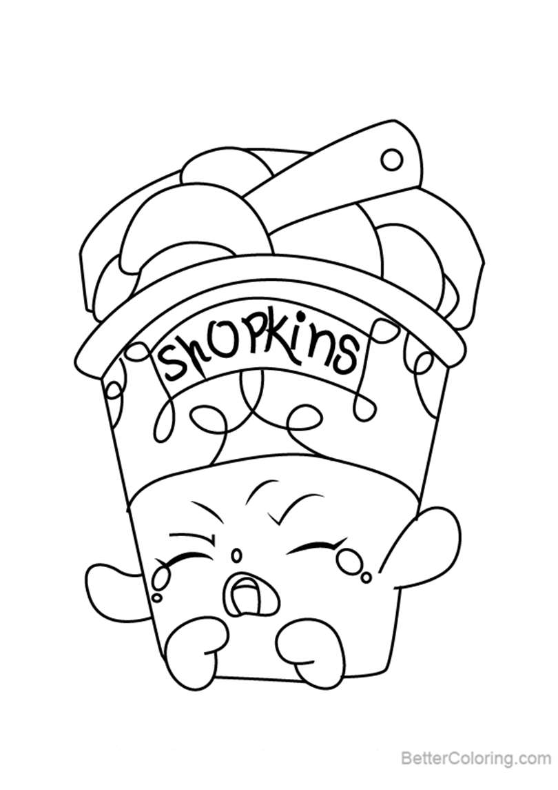 Ice Cream Dream from Shopkins Coloring Pages - Free Printable Coloring