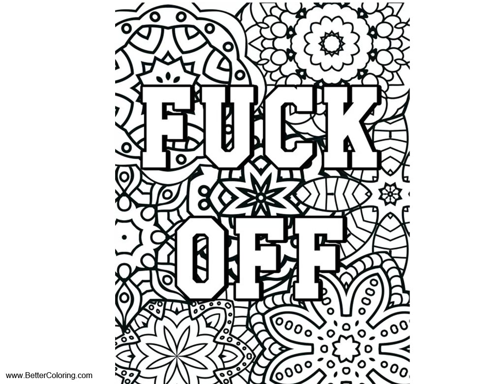 Free Inappropriate Coloring Pages Fuck Off Printable For Adults