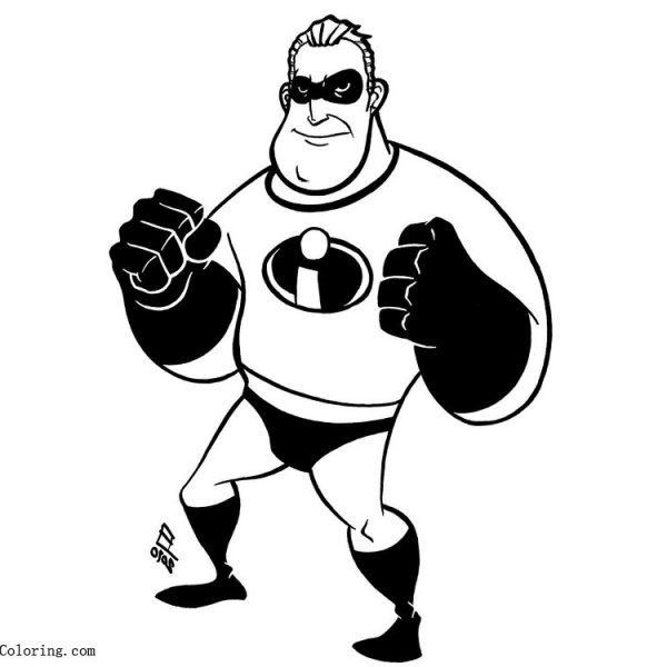 Incredibles 2 Coloring Pages Violet Line Art - Free Printable Coloring ...