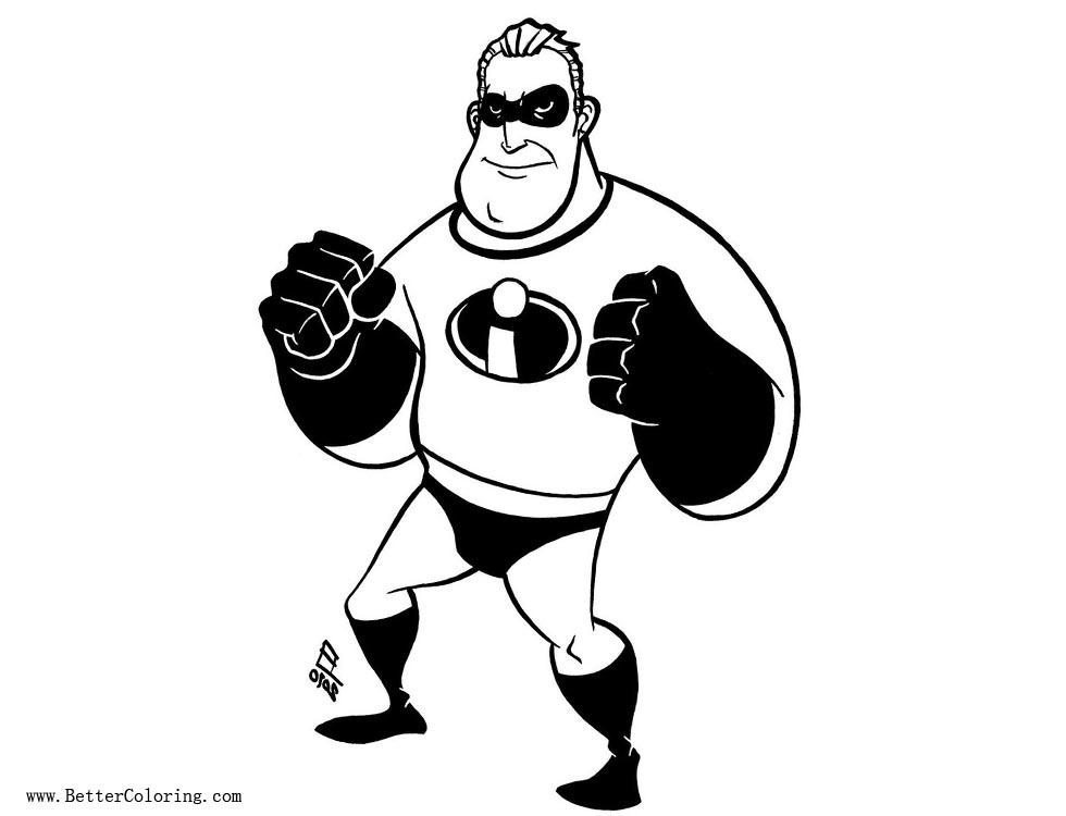 Free Incredibles Coloring Pages Fan Art Inks by juniorbethyname printable