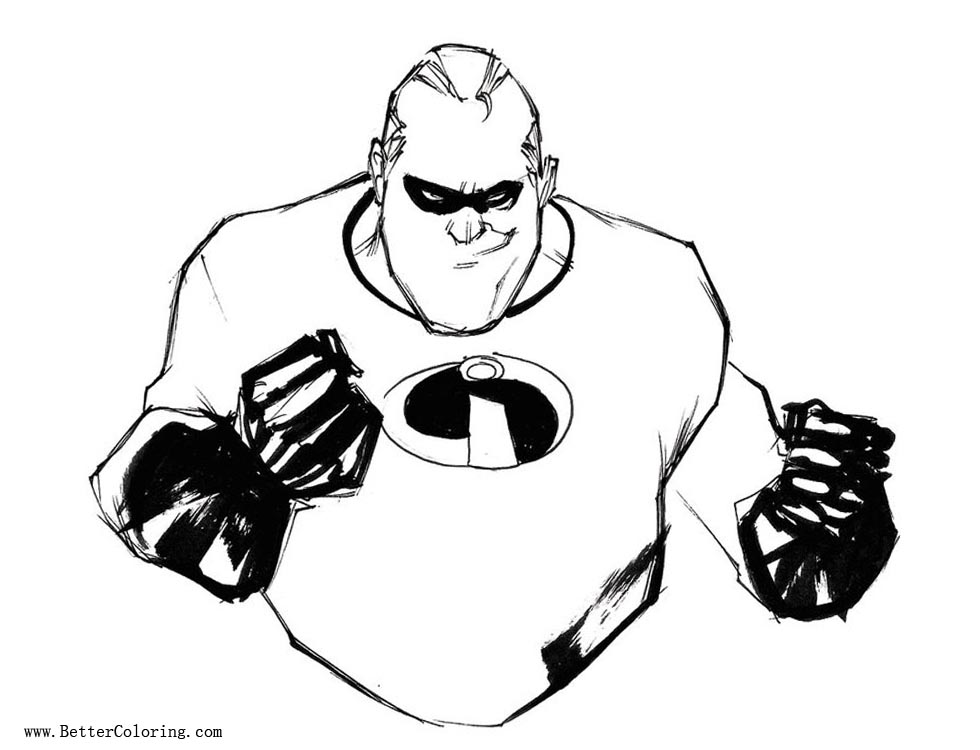 Free Incredibles Coloring Pages Fanart by bbrunoliveira printable