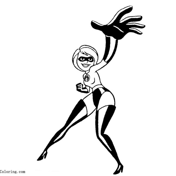 Elastigirl from Incredibles Coloring Pages - Free Printable Coloring Pages