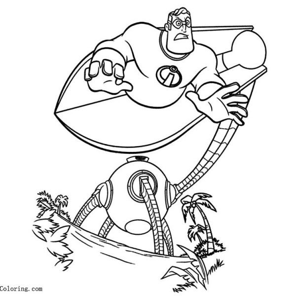 Elastigirl from Incredibles Coloring Pages - Free Printable Coloring Pages