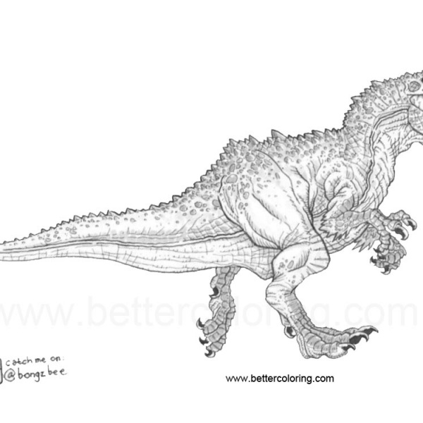 Indoraptor Coloring Pages from Jurassic World - Free Printable Coloring